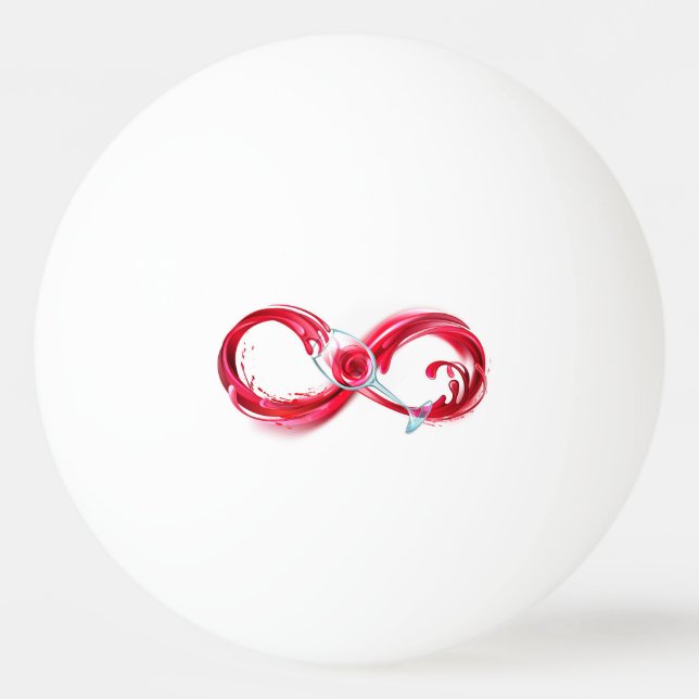 Infinity with Red Wine Tischtennisball (Vorderseite)