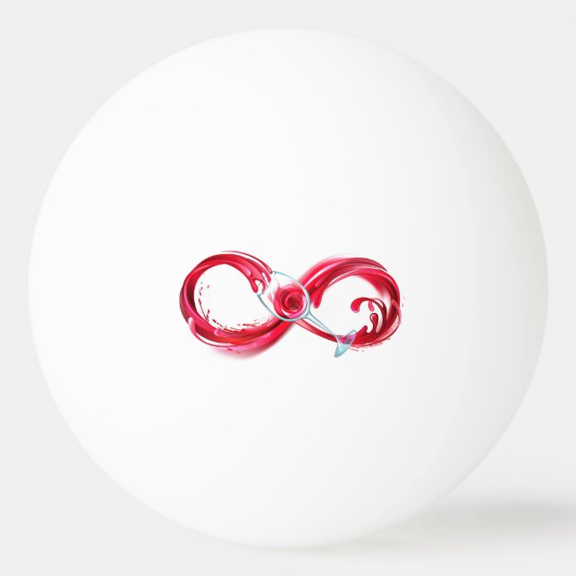 Infinity with Red Wine Tischtennisball (Vorderseite)