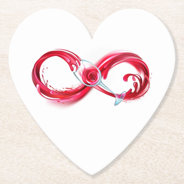 Infinity with Red Wine Untersetzer (Vorderseite)