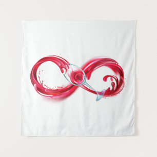 Infinity with Red Wine Wandteppich