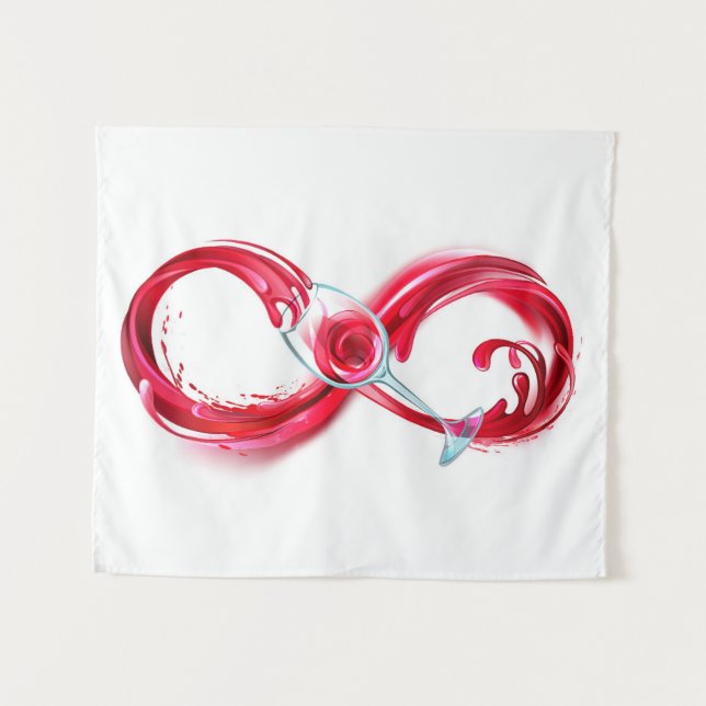 Infinity with Red Wine Wandteppich (Vorderseite (Horizontal))