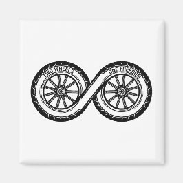 Infinity Zwei Räder Freiheit Magnet