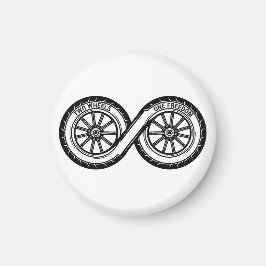 Infinity Zwei Räder Freiheit Magnet