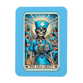 Infirmière 12 heures Magnet de la carte de tir de 