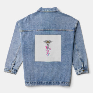 Infirmière Amour Caducée Floral Médical Design Ver