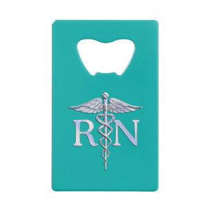 Infirmière autorisée RN Caduceus sur Turquoise