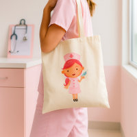 Infirmière Avec Sac fourre-tout À Aiguilles