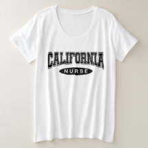 infirmière californienne surdimensionné tshirt gra