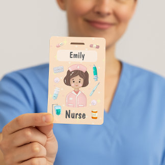 Infirmière Cute Kawaii Infirmière Badge Médicale p
