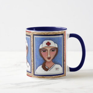 Infirmière d'art populaire - tasse de RN/soins de