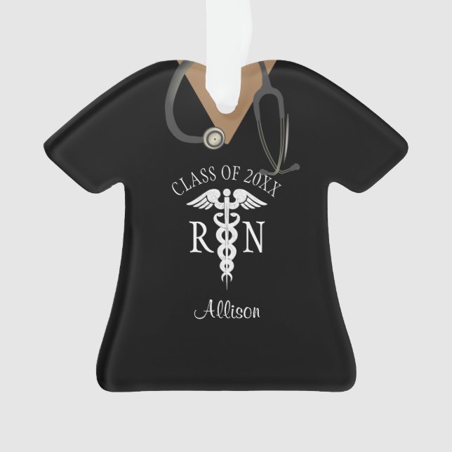 Infirmière Diplôme Médicale Uniforme Nom personnal (devant)