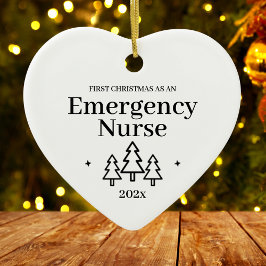 Infirmière d'urgence Premier ornement de Noël