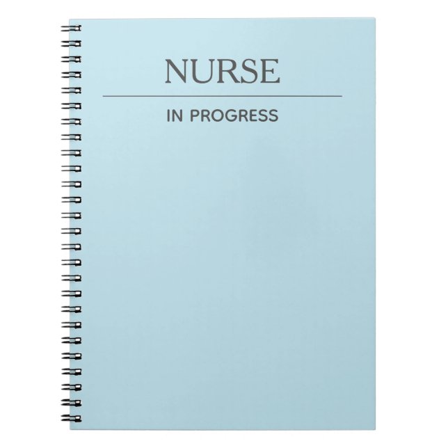 Infirmière en cours Carnet Pastel Blue personnalis (Devant)