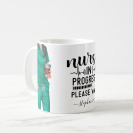 Infirmière en cours Mug de café personnalisé