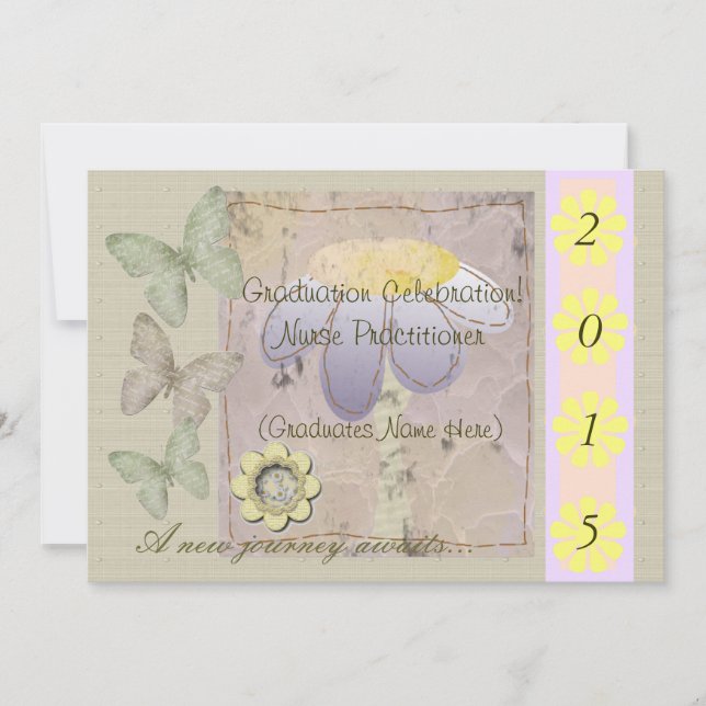 Infirmière et praticienne Invitations de diplômés  (Devant)