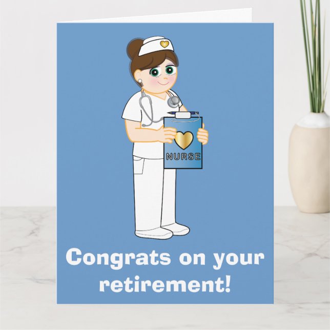 Infirmière : Félicitations pour votre carte de ret (Devant)