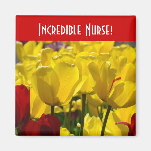 Infirmière incroyable ! aimants cadeaux Fleur de T