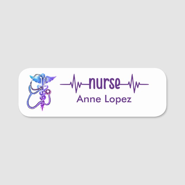 Infirmière inscrite Infirmière RN Badge Purple Min (Devant)