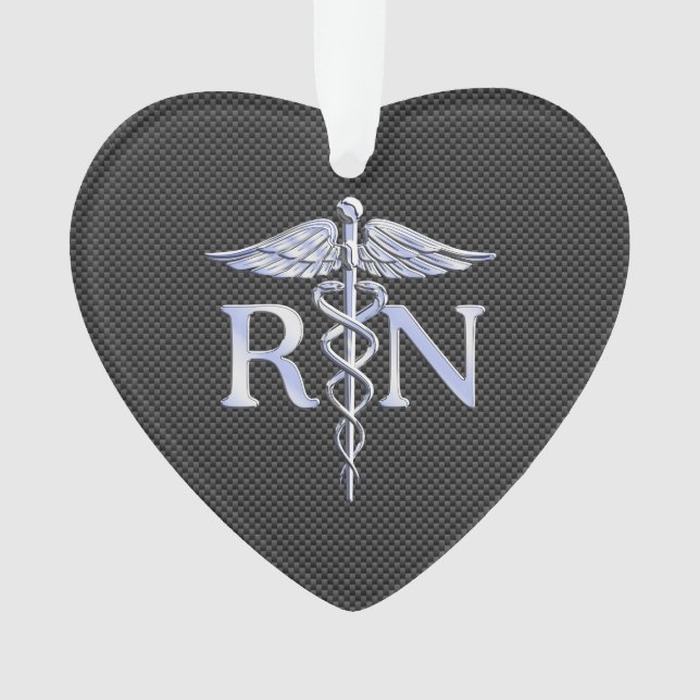 Infirmière inscrite RN Caduceus Snakes Black Carbo (devant)