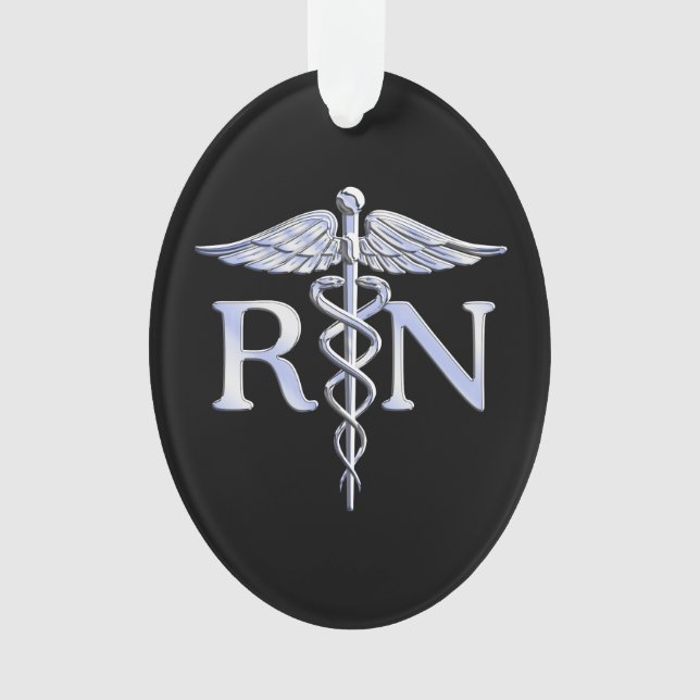 Infirmière inscrite RN Caduceus Snakes Style sur n (devant)