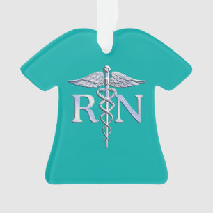 Infirmière inscrite RN Caduceus sur la décoratio