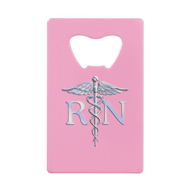Infirmière inscrite RN Caduceus sur Pastel Pink (Devant)
