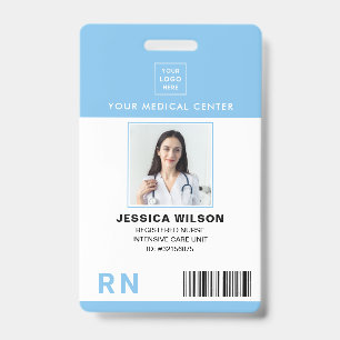 Infirmière inscrite RN Médicale ID Badge bleu
