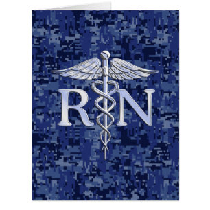 Infirmière inscrite RN Silver Caduceus sur Camo de
