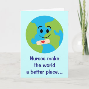Infirmière Merci avec Sourire Globe, Bandage et Co