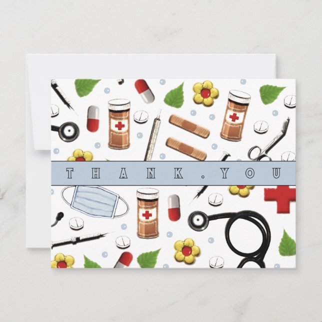 Infirmière Merci Cartes (Devant)