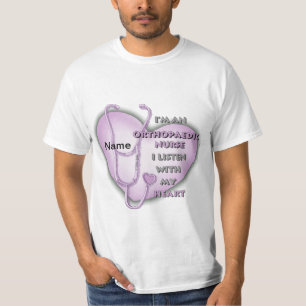Infirmière orthopédique T-shirt Coeur pourpre