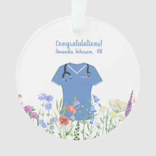 Infirmière personnalisée IA ADE IDE Blouse bleue
