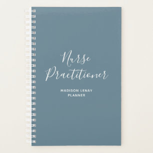 Infirmière personnalisée Praticien Dusty Blue Scri