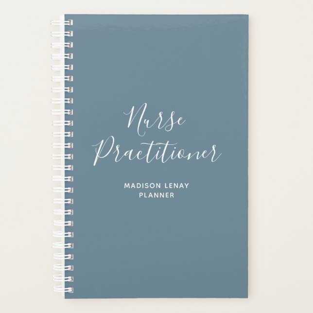 Infirmière personnalisée Praticien Dusty Blue Scri (Devant)
