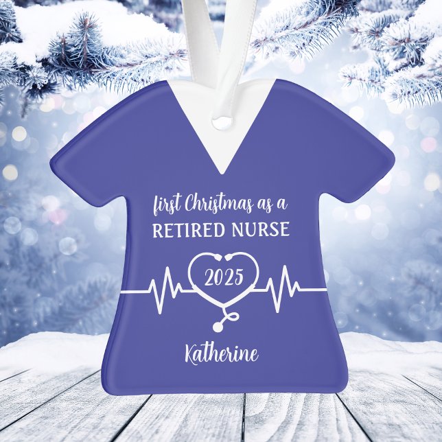 Infirmière retraitée personnalisée Noël (Personalized Retired Nurse Christmas Ornament
)