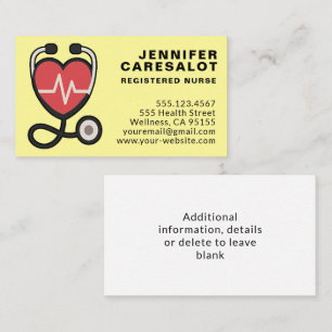 Infirmière RN, LVN, LPN, Carte de visite intérimai