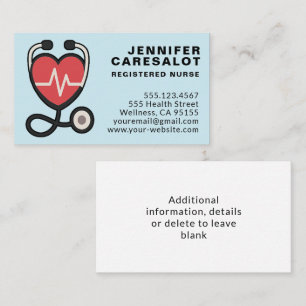 Infirmière RN, LVN, LPN, Carte de visite intérimai