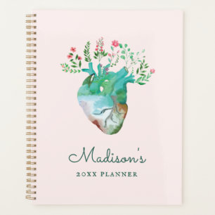 Infirmière RN Médicale Floral Heart Custom