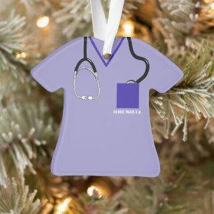 Infirmière Scrubs Ornament - Cadeau Médicale perso