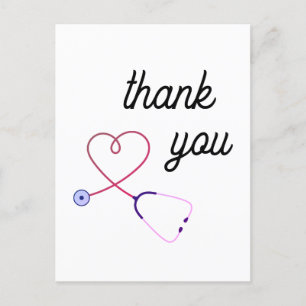 infirmière stéthoscope Carte de remerciements de s