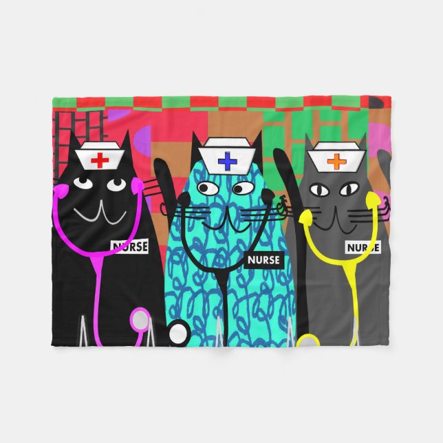 Infirmières de chat de couverture d'ouatine (Devant (Horizontal))