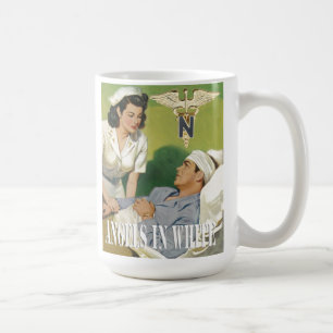 Infirmières de militaires - anges dans la tasse de