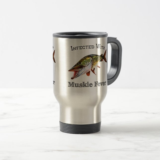 Infiziert mit Muskie Fieber Reisebecher (VorderseiteRechts)
