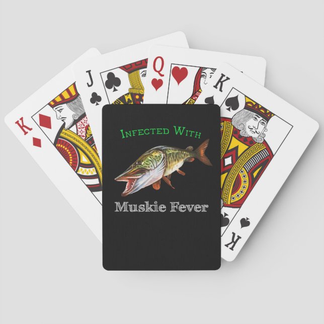 Infiziert mit Muskie Fieber Spielkarten (Rückseite)