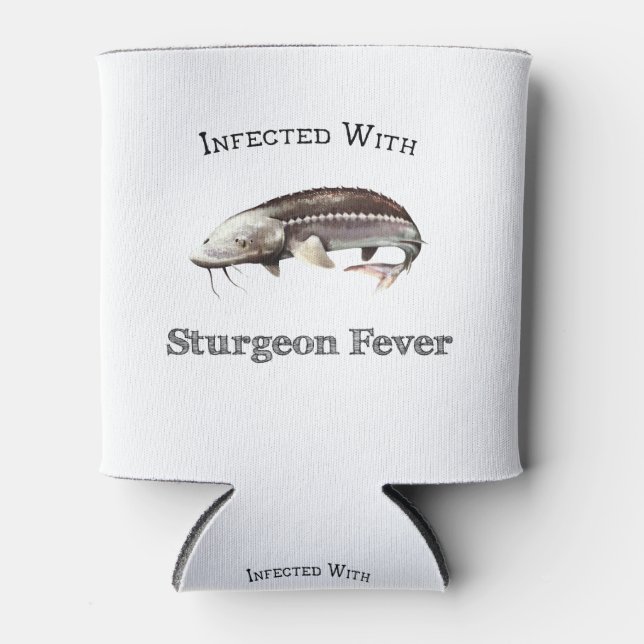 Infiziert mit Sturgeon Fieber Dosenkühler (Vorderseite)