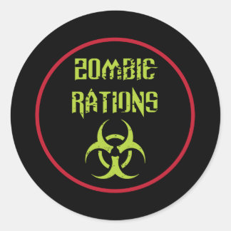 Infizierte Zombie-Rationen Runder Aufkleber
