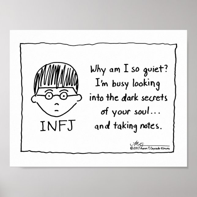 INFJ - Notizen drucken Poster (Vorne)