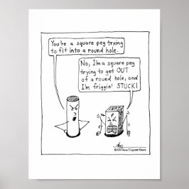 INFJ Square Peg Print Poster