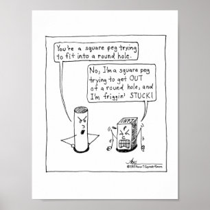 INFJ Square Peg Print Poster