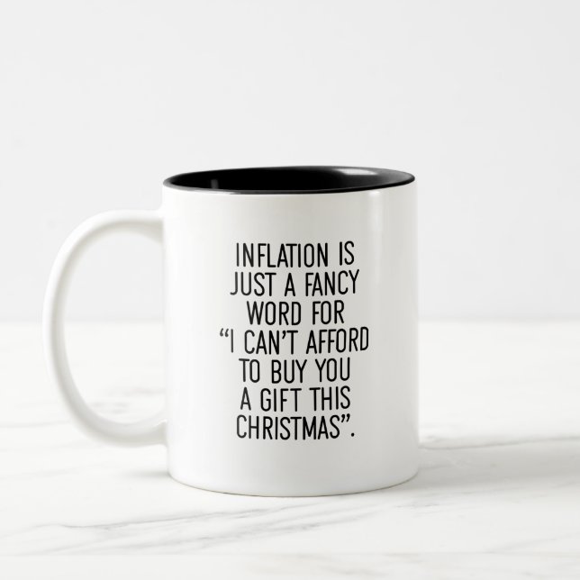 Inflation Drôle Mème de Noël Mème de café Mug (Gauche)